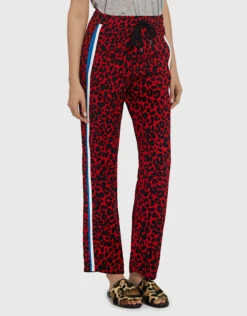 No.21 Leopard Animal-print Cady Track Pants -Gani Clothing Shop 32006