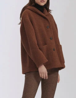 Harris Wharf London Oversized Bouclé Hooded Jacket -Gani Clothing Shop 321992