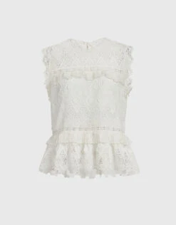 Alexis Effie Tie-Back Ruffled Lace Top