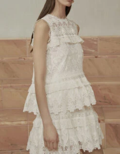 Alexis Effie Tie-Back Ruffled Lace Top -Gani Clothing Shop 32508