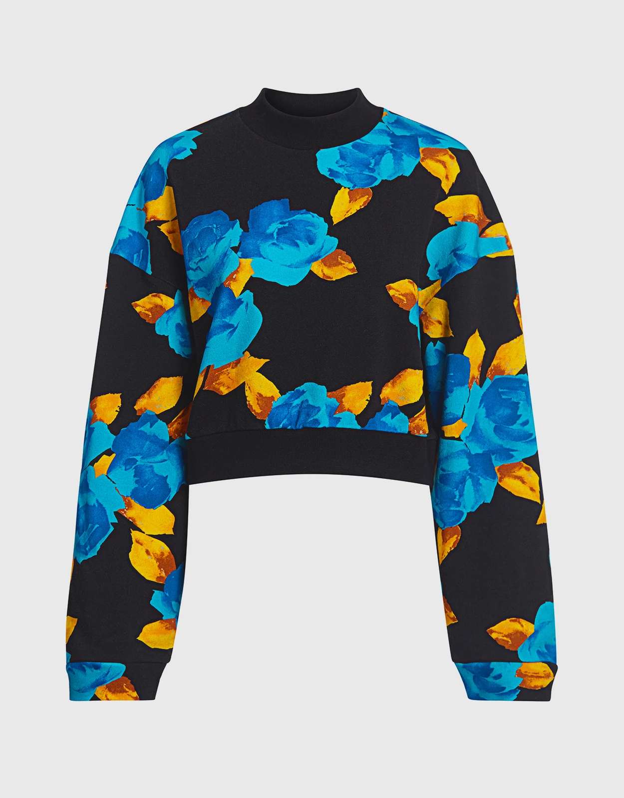 MSGM Floral Neoprene Cropped Sweatshirt 3 MSGM Floral Neoprene Cropped Sweatshirt