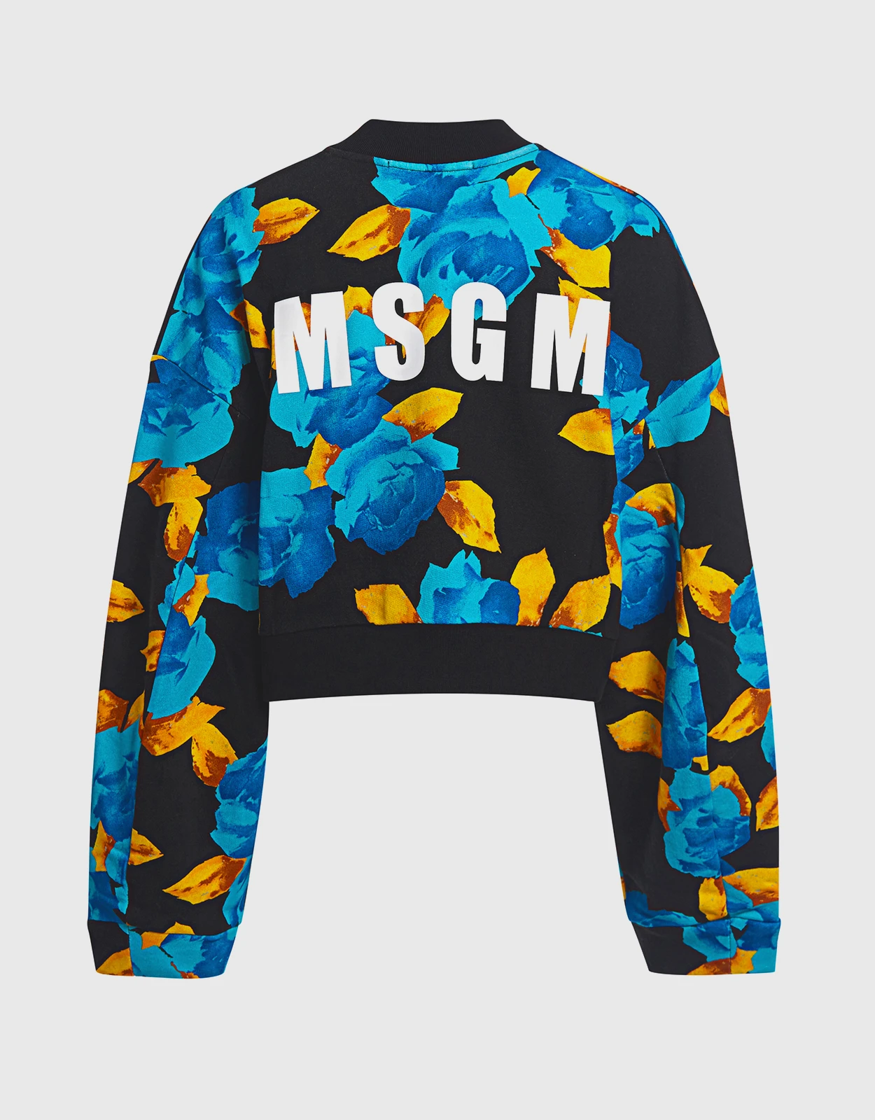 MSGM Floral Neoprene Cropped Sweatshirt 4 MSGM Floral Neoprene Cropped Sweatshirt - Image 2