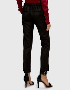 Nili Lotan Chelsea Wool Slit Straight-leg Cropped Pants -Gani Clothing Shop 34202