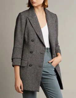 Marissa Webb Wilder Bell Sleeve Herringbone Blazer Dress -Gani Clothing Shop 34387