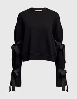 Jonathan Simkhai Grommet Tied Long Sleeved Sweatshirt