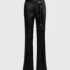 Jonathan Simkhai Satin Front Slit Belted High-rise Pants -Gani Clothing Shop 34705