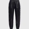 MSGM Snake Trim Patchwork Faux Leather Track Pants -Gani Clothing Shop 35175