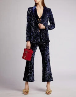 Alexis Pace Sequin Flare Cropped Pants -Gani Clothing Shop 35915