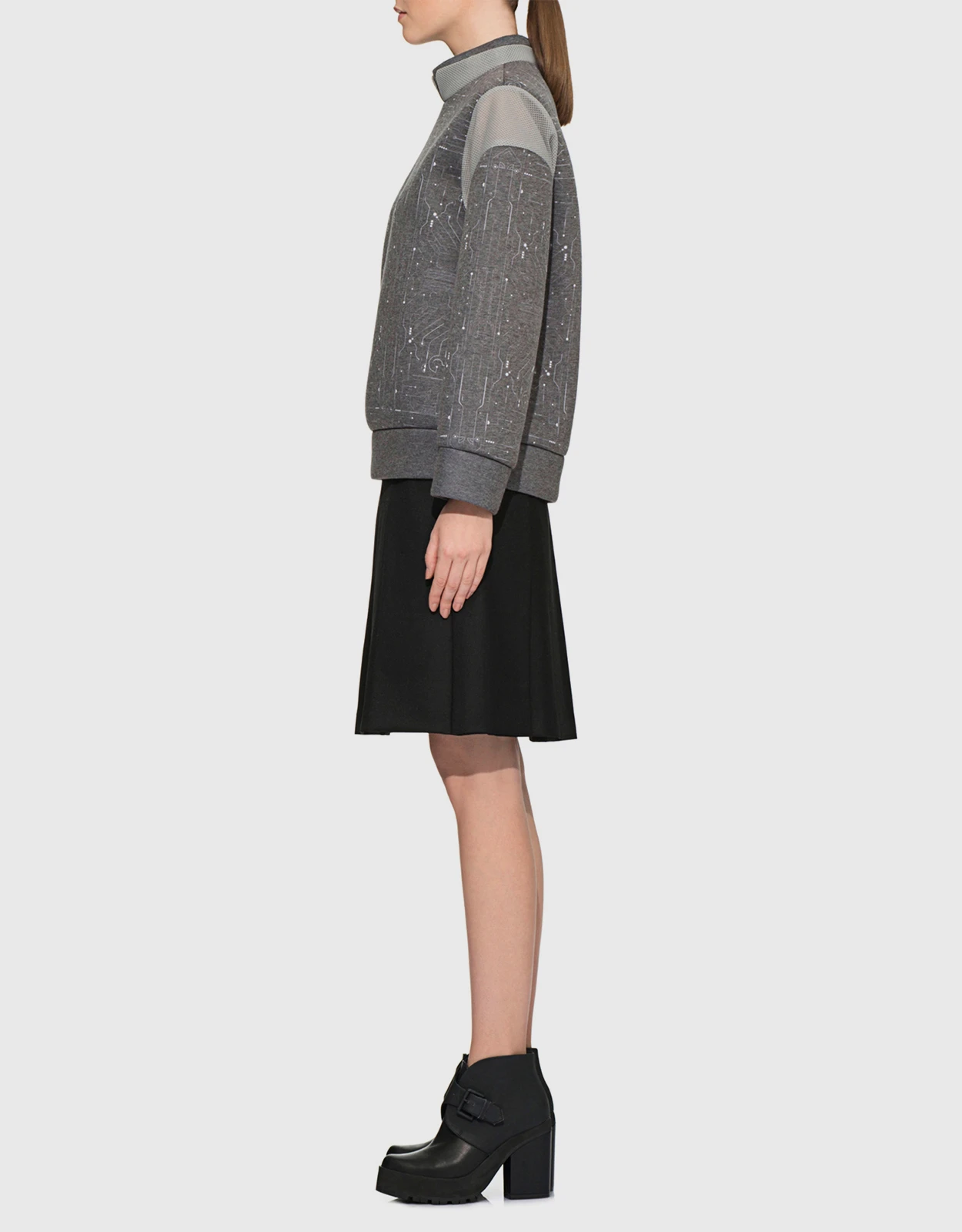 Cres E Dim Circuit Print Neoprene SWEATSHIRT 2 Cres E Dim Circuit Print Neoprene SWEATSHIRT