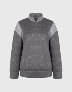 Cres E Dim Circuit Print Neoprene SWEATSHIRT 8 Cres E Dim Circuit Print Neoprene SWEATSHIRT -Gani Clothing Shop 36241