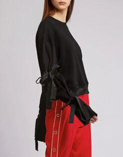 Jonathan Simkhai Grommet Tied Long Sleeved Sweatshirt -Gani Clothing Shop 37247