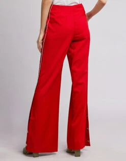 Jonathan Simkhai Wool Ring Snap Side Open Wide-leg Pants -Gani Clothing Shop 37252