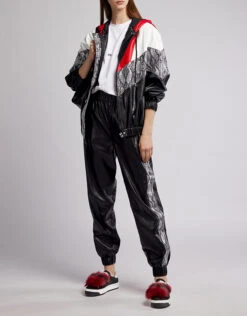 MSGM Snake Trim Patchwork Faux Leather Track Pants -Gani Clothing Shop 37260