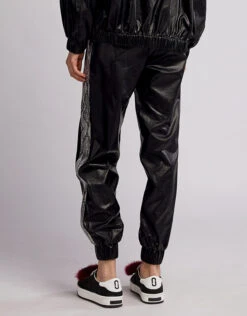 MSGM Snake Trim Patchwork Faux Leather Track Pants -Gani Clothing Shop 37263
