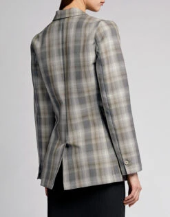 MM6 Maison Margiela Shoulder Cutout Detail Plaid Blazer -Gani Clothing Shop 38734