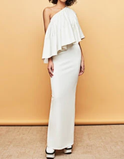 Solace London Lison Ruffled One-shoulder Maxi Dress 10 Solace London Lison Ruffled One-shoulder Maxi Dress -Gani Clothing Shop 39818