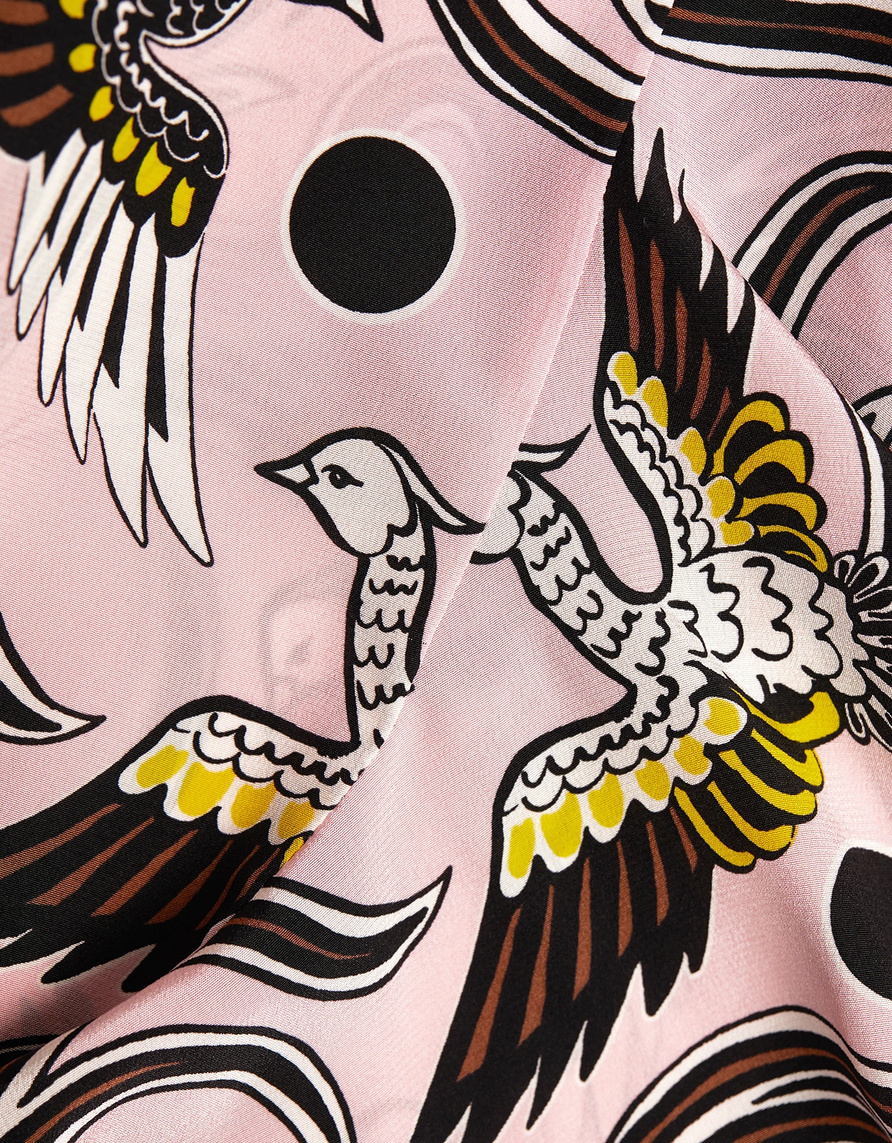 Kenzo Flying Phoenix Silk Ruffled Knee Length Dress 7 Kenzo Flying Phoenix Silk Ruffled Knee Length Dress - Image 5