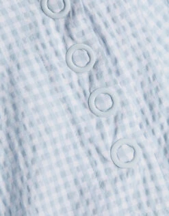 Jonathan Simkhai Seersucker Gingham Side Tie Pants