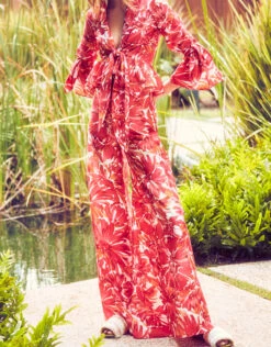 Alexis Reena Floral Tie-Front Cropped Top -Gani Clothing Shop 41690