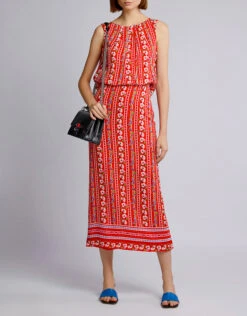 Saloni Caroline Floral Printed Silk-georgette Midi Dress -Gani Clothing Shop 42340