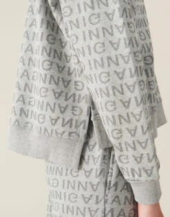 Ganni Logo Jacquard Isoli Dropped Shoulder Sweatshirt -Gani Clothing Shop 424261