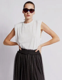 The Range Strata Slub Jersey Shoulder Pad Muscle Tee -Gani Clothing Shop 424562