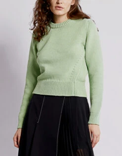Tibi Tube Yarn Shrunken Crewneck Sweater -Gani Clothing Shop 424596