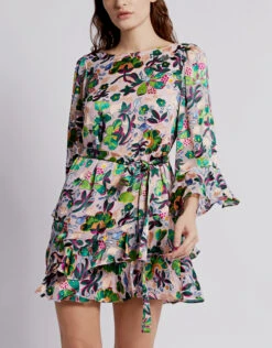 Saloni Marissa Mini-C Floral Ruffle Mini Dress -Gani Clothing Shop 424612