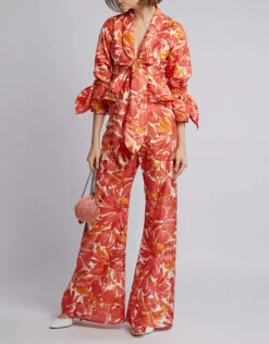 Alexis Reena Floral Tie-Front Cropped Top -Gani Clothing Shop 42473