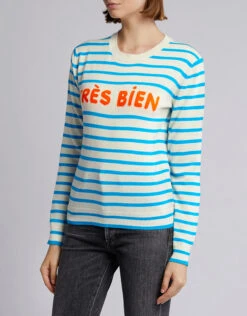 Chinti & Parker Très Bien Striped Cashmere Sweater -Gani Clothing Shop 42782