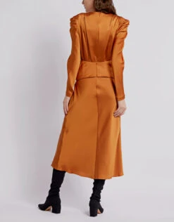 Jonathan Simkhai Annalise V-neck Satin Midi Dress -Gani Clothing Shop 431487