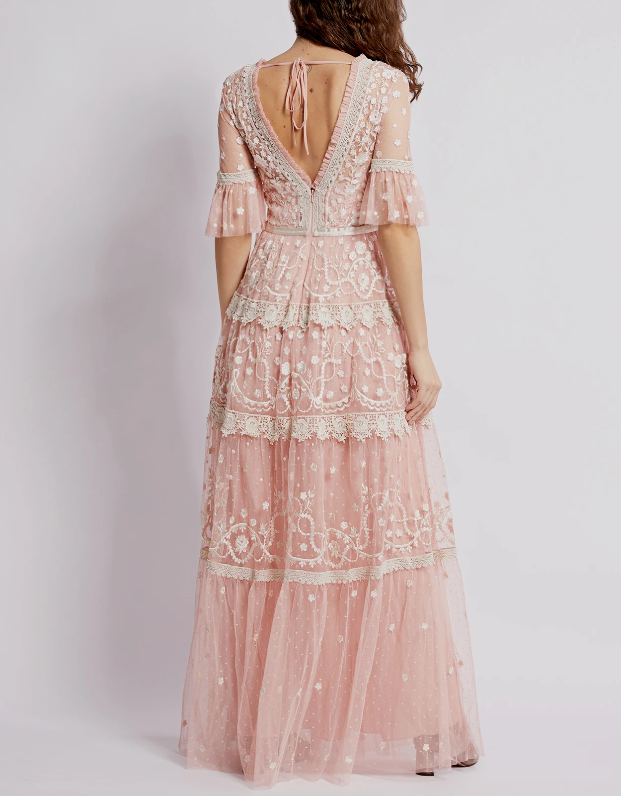 Needle & Thread Midsummer V-neck Floral Lace Maxi Dress 7 Needle & Thread Midsummer V-neck Floral Lace Maxi Dress - Image 5