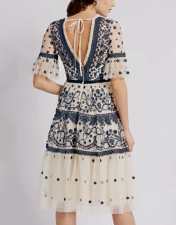 Needle & Thread Midsummer V-neck Floral Lace Knee Length Dress 13 Needle & Thread Midsummer V-neck Floral Lace Knee Length Dress -Gani Clothing Shop 431568