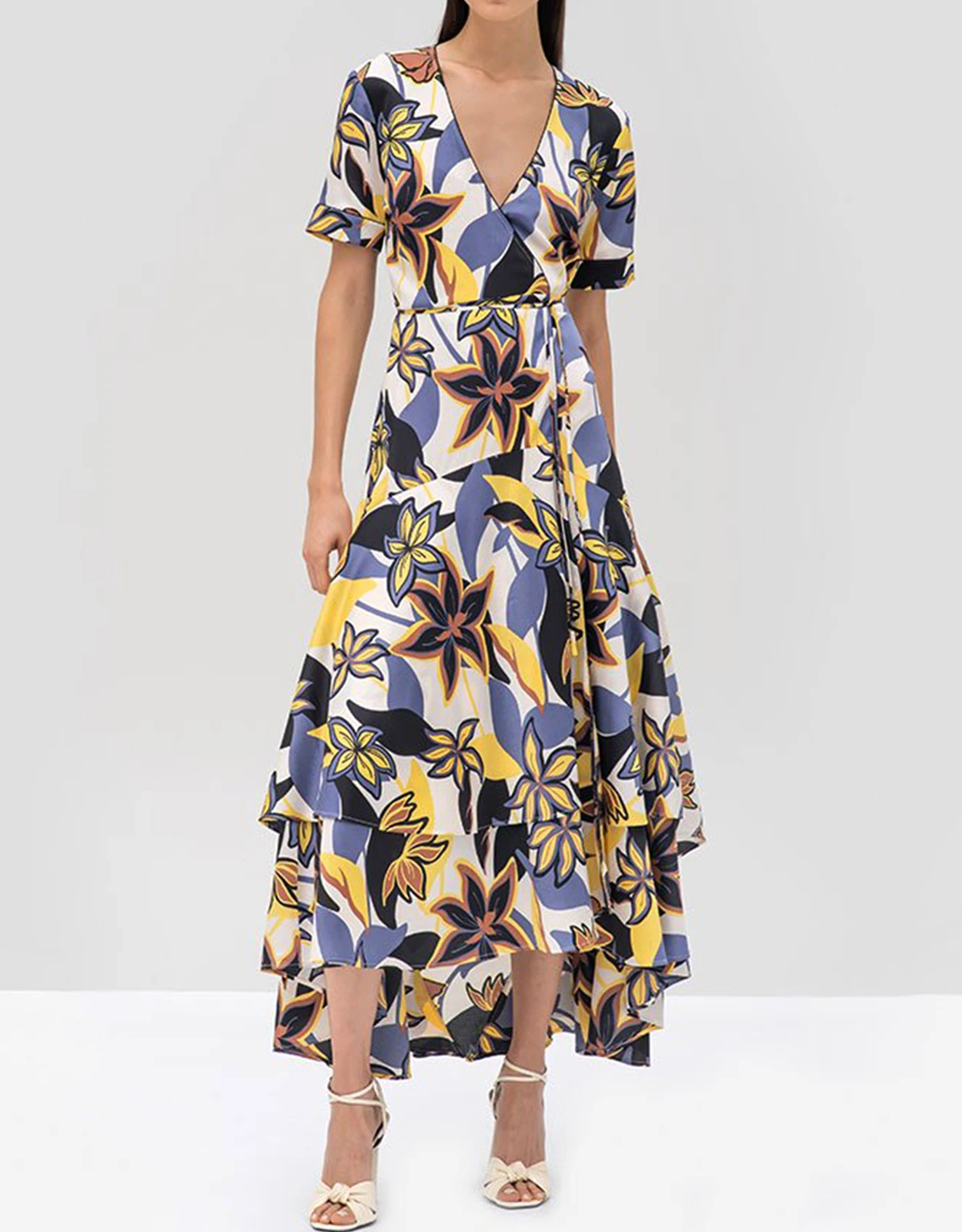Alexis Sotella Floral Wrapped Midi Dress 5 Alexis Sotella Floral Wrapped Midi Dress - Image 3