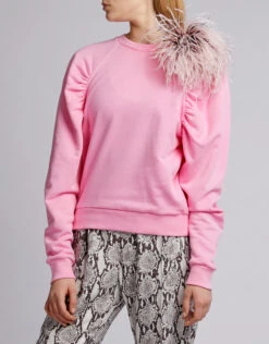 MSGM Feather Embellished Sweatshirt -Gani Clothing Shop 43899