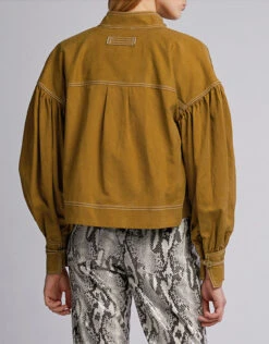 Ulla Johnson Cody Military Canvas Cropped Jacket -Gani Clothing Shop 43935