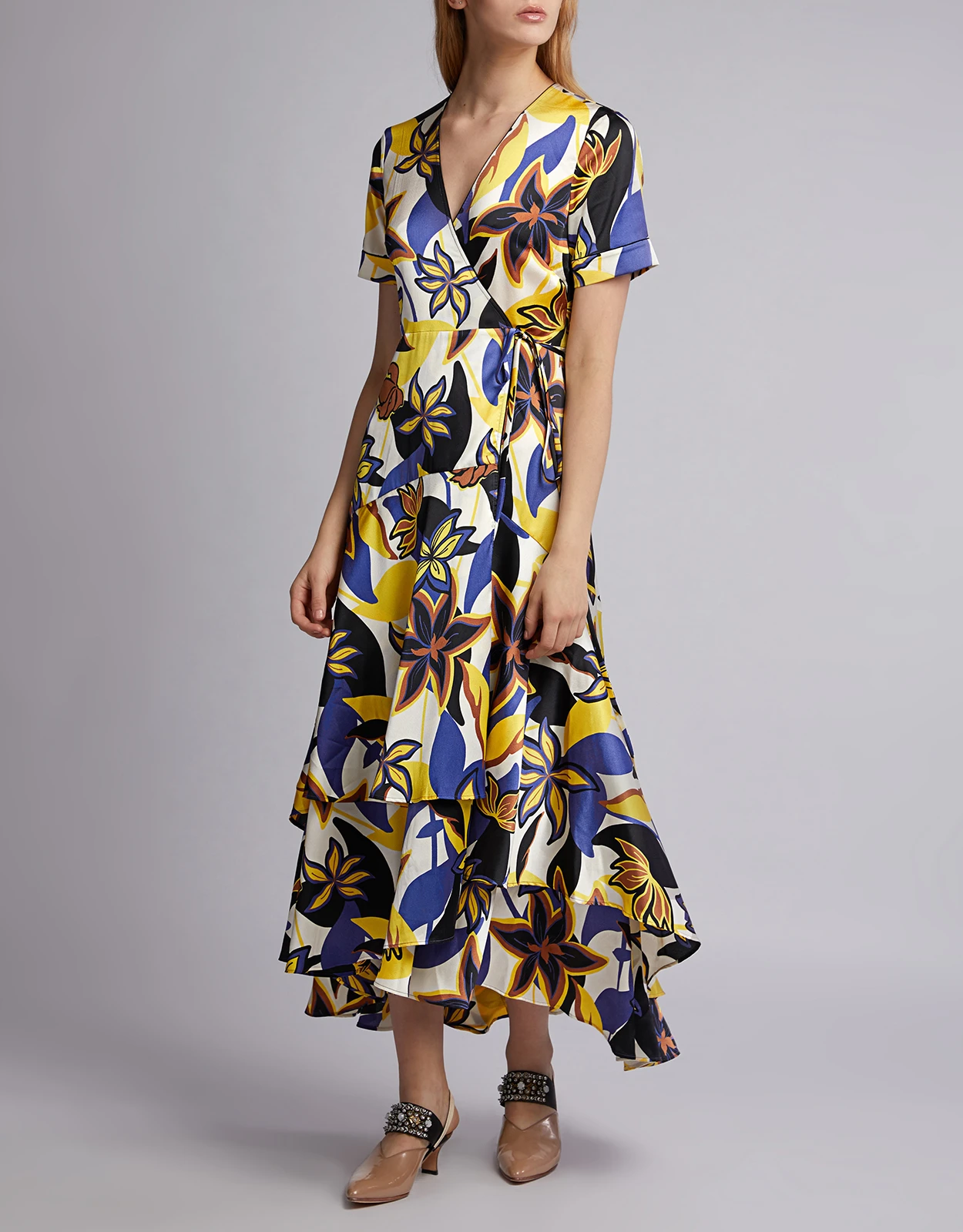 Alexis Sotella Floral Wrapped Midi Dress 7 Alexis Sotella Floral Wrapped Midi Dress - Image 5