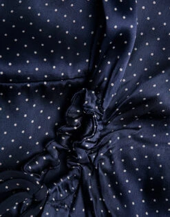 Ganni High Neck Cut-out Back Dotted Satin Blouse -Gani Clothing Shop 44374