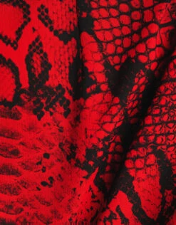 Solace London Heppy One-shoulder Ruffled Snake Print Midi Dress -Gani Clothing Shop 44564