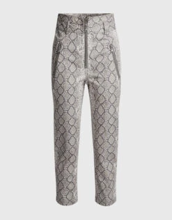 Marissa Webb Josh Snake Print Canvas Straight-leg Pant