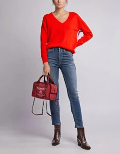 Chinti & Parker Heritage V-Neck Striped Wool-Cashmere Sweater -Gani Clothing Shop 45326