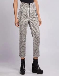 Marissa Webb Josh Snake Print Canvas Straight-leg Pant -Gani Clothing Shop 45379