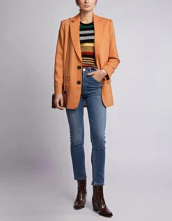 Tibi Dexter Menswear Checked Long Blazer -Gani Clothing Shop 45749