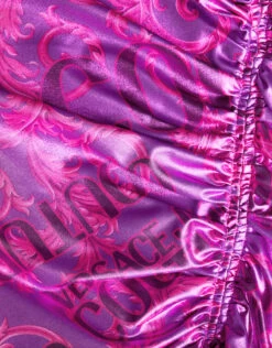 Versace Jeans Couture One-shoulder Asymmetric Hem Metallic Printed Mini Dress -Gani Clothing Shop 47893