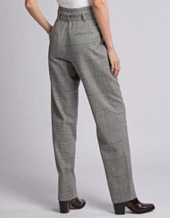 Marissa Webb Ethan Plaid High-rised Paperbag Wide-leg Pants -Gani Clothing Shop 47964