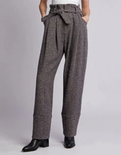 Rachel Comey Irolo Tweed Paperbag Wide-leg Pants -Gani Clothing Shop 48083