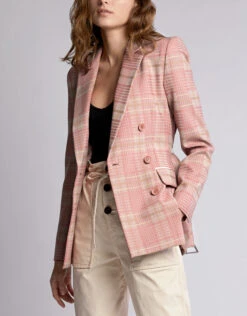 Jonathan Simkhai Plaid Tailoring Boyfriend Blazer -Gani Clothing Shop 48269