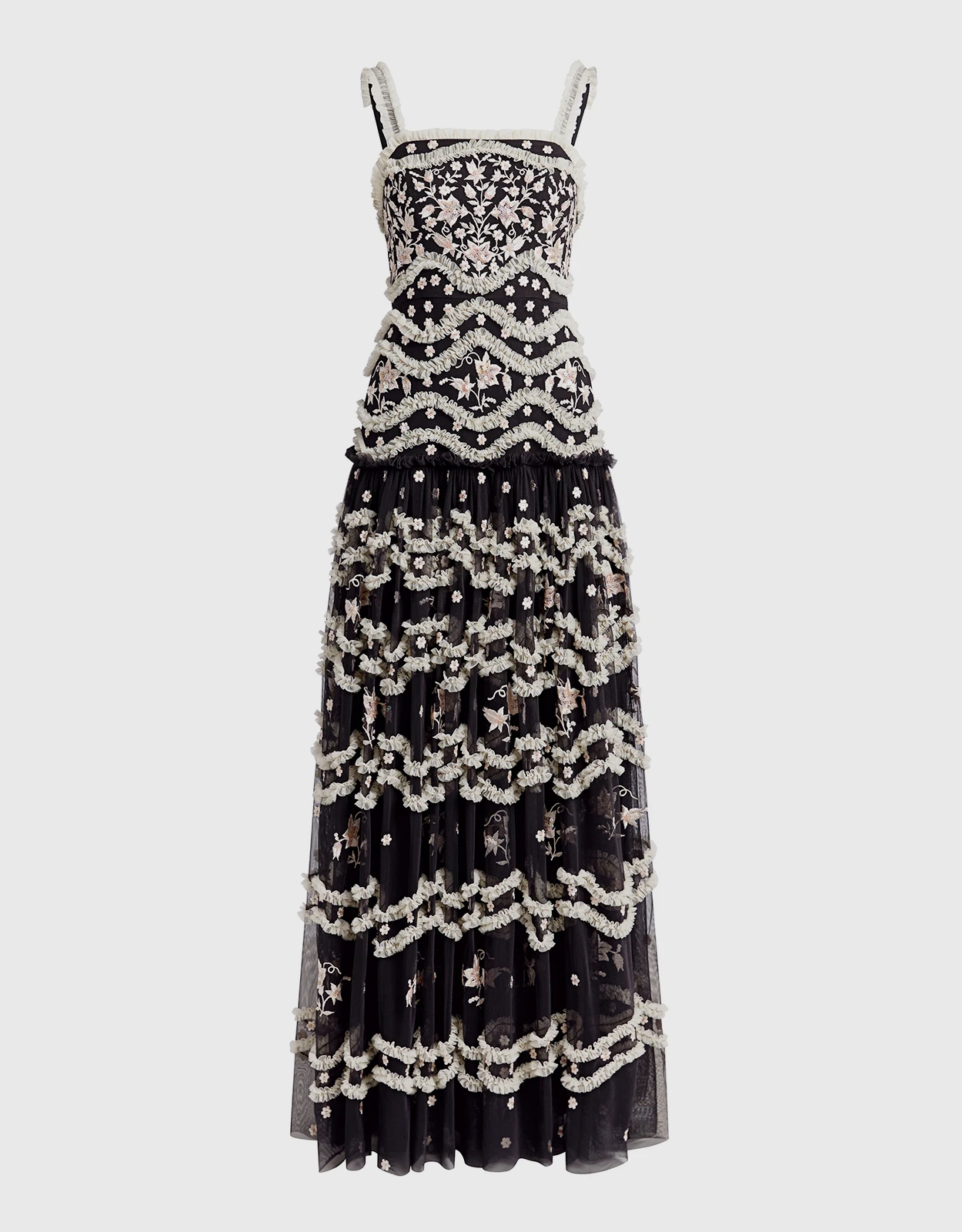 Needle & Thread Tulle Bloom Floral Embroidered Maxi Dress 5 Needle & Thread Tulle Bloom Floral Embroidered Maxi Dress - Image 3