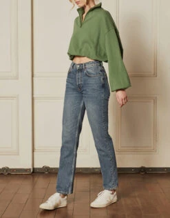 Boyish Jeans The Jimmy High Neck Sweatshirt-Juniper 8 Boyish Jeans The Jimmy High Neck Sweatshirt-Juniper -Gani Clothing Shop 503120