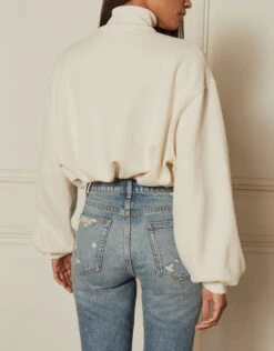 Boyish Jeans The Jimmy High Neck Sweatshirt-Off White